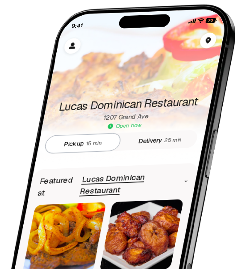 Lucas Dominican Restaurant app preview