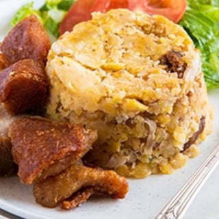 Mofongo De Chicharron - Fried Pork Mofongo